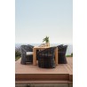 Sunset West Cabo Dining Chair in Soothe Pearl with Flange Welt - Lifestyle 2