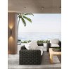 Sunset West Cabo Oversized Swivel Club Chair in Soothe Pearl with Flange Welt - Lifestyle 5