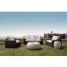 Sunset West Cabo Oversized Swivel Club Chair in Soothe Pearl with Flange Welt - Lifestyle 
