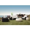 Sunset West Cabo Oversized Swivel Club Chair in Soothe Pearl with Flange Welt - Lifestyle 3