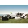 Sunset West Cabo Loveseat in Soothe Pearl with Flange Welt - Lifestyle 2 - Sunset West Cabo Loveseat in Soothe Pearl with Flange Welt - Lifestyle 2