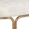 Sunpan Gwen Bench Nono Cream - Seat Closeup Angle