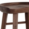 Sunpan Dominic Counter Stool in Walnut - Seat Closeup Top Angle