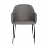 Sunpan Hensley Dining Armchair in Dawn Grey - Front Angle - Sunpan Hensley Dining Armchair in Dawn Grey - Front Angle