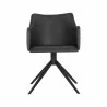 Sunpan Griffin Swivel Dining Armchair in Town Grey - Roman Grey - Front Angle - Sunpan Griffin Swivel Dining Armchair in Town Grey - Roman Grey - Front Angle
