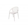 Gravely Arm Chair White Polypropylene -  Angle
