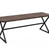 Sunpan Elon Bench - Vintage Cognac Leather - Front Side Angle