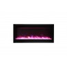 Remii 34" Basic Clean-face Electric Built-in With Glass With Black Steel Surround - Fireplace Close-Up