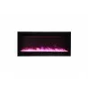 Remii 34" Basic Clean-face Electric Built-in With Glass With Black Steel Surround - Fireplace Close-Up - Remii 34" Basic Clean-face Electric Built-in With Glass With Black Steel Surround - Fireplace Close-Up