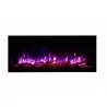 50" Extra Tall Clean Face Electric Built-in With Black Steel Surround - Purple Flame - 50" Extra Tall Clean Face Electric Built-in With Black Steel Surround - Purple Flame