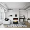 50" Extra Tall Clean Face Electric Built-in With Black Steel Surround - Lifestyle - 50" Extra Tall Clean Face Electric Built-in With Black Steel Surround - Lifestyle