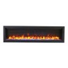 Sierra Flame 50" Clean face Electric Built-in With Log And Glass - Glass Yellow Flame