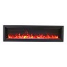 Sierra Flame 50" Clean face Electric Built-in With Log And Glass - Amber Orange Flame