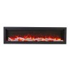 Sierra Flame 50" Clean face Electric Built-in With Log And Glass - Birch Orange Flame