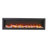Sierra Flame 50" Clean face Electric Built-in With Log And Glass - Birch Yellow Flame