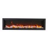 Sierra Flame 50" Clean face Electric Built-in With Log And Glass - Birch Yellow Flame 2