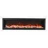 Sierra Flame 50" Clean face Electric Built-in With Log And Glass - Birch Yellow Flame 3