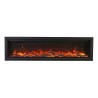Sierra Flame 50" Clean face Electric Built-in With Log And Glass - Oak Yellow Flame 