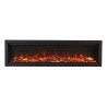 Sierra Flame 50" Clean face Electric Built-in With Log And Glass - Oak Yellow Flame 2