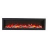 Sierra Flame 50" Clean face Electric Built-in With Log And Glass - Rustic Orange Flame
