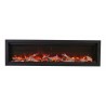 Sierra Flame 50" Clean face Electric Built-in With Log And Glass - Rustic Yellow Flame