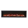 Sierra Flame 50" Clean face Electric Built-in With Log And Glass - Rustic Yellow Flame 2