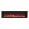 Sierra Flame 50" Clean face Electric Built-in With Log And Glass - Sable Orange Flame
