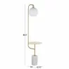 Symbol 66" Metal Floor Lamp With Side Table - Symbol 66" Metal Floor Lamp With Side Table