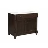 Crawford and Burke Almada 37" Dark Brown Single Bathroom Vanity, Side Angle - Crawford and Burke Almada 37" Dark Brown Single Bathroom Vanity, Side Angle