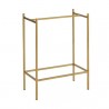Sunpan Revell Console Table Base Black / Antique Gold - Front Side Angle
