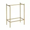 Sunpan Revell Console Table Base Black / Antique Gold - Front Side Angle - Sunpan Revell Console Table Base Black / Antique Gold - Front Side Angle