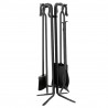 Mr. Bar-B-Q UniFlame® 5 Piece Black Wrought Iron Fireset