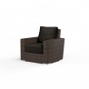 Montecito Club Chair in Spectrum Carbon w/ Self Welt - Front Side Angle