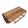 Crawford and Burke Blair Reclaimed Wood and Metal 44" Coffee Table, Top View