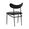 Sunpan Gibbons Dining Chair in Black - Bravo Portabella - Back Side Angle