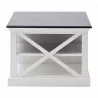 Nova Solo Halifax Contrast Coffee Table - White - Side Angle - Nova Solo Halifax Contrast Coffee Table - White - Side Angle