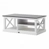 Nova Solo Halifax Contrast Coffee Table - White - Front Side Angle - Nova Solo Halifax Contrast Coffee Table - White - Front Side Angle