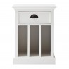 Nova Solo HALIFAX White Mahogany Nightstand with 1 Drawer