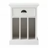 Nova Solo HALIFAX White Mahogany Nightstand with 1 Drawer - Nova Solo HALIFAX White Mahogany Nightstand with 1 Drawer