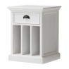 Nova Solo HALIFAX White Mahogany Nightstand with 1 Drawer