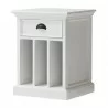Nova Solo HALIFAX White Mahogany Nightstand with 1 Drawer - Nova Solo HALIFAX White Mahogany Nightstand with 1 Drawer