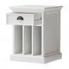Nova Solo HALIFAX White Mahogany Nightstand with 1 Drawer