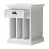 Nova Solo HALIFAX White Mahogany Nightstand with 1 Drawer - Nova Solo HALIFAX White Mahogany Nightstand with 1 Drawer