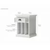 Nova Solo HALIFAX White Mahogany Nightstand with 1 Drawer - Nova Solo HALIFAX White Mahogany Nightstand with 1 Drawer