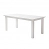 Nova Solo Halifax Dining Table - White in Medium - Front Side Angle