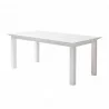 Nova Solo Halifax Dining Table - White in Medium - Front Side Angle - Nova Solo Halifax Dining Table - White in Medium - Front Side Angle