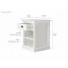 Nova Solo HALIFAX Bedside Table w/ 1 drawer & 2 shelves - Nova Solo HALIFAX Bedside Table w/ 1 drawer & 2 shelves
