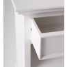 Nova Solo Halifax Grand BedsideTable With Shelves - Drawer Close-Up Top Angled