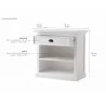Nova Solo Halifax Grand BedsideTable With Shelves - Drawer Close-Up Top Angled - Nova Solo Halifax Grand BedsideTable With Shelves - Drawer Close-Up Top Angled