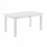 Nova Solo Halifax Dining Extension Table - White - Front Side Angle - Nova Solo Halifax Dining Extension Table - White - Front Side Angle